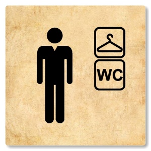 Šatna muži, wc, 100x100mm, pergamen, Nevada